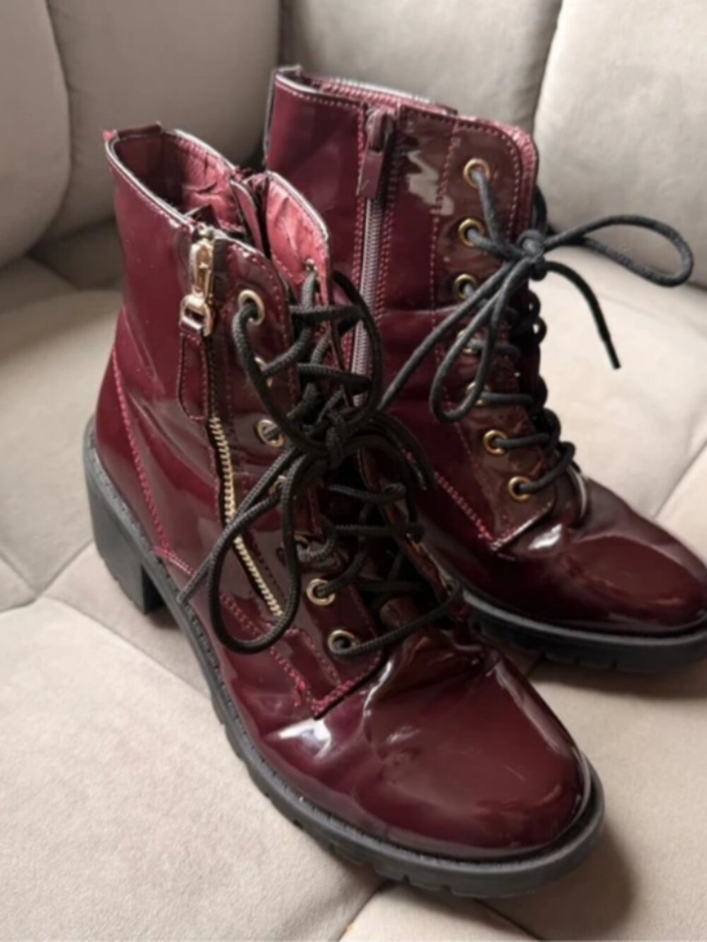 Forever burgundy boots
